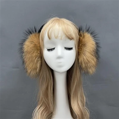 ブラウンふわふわイヤーマフ